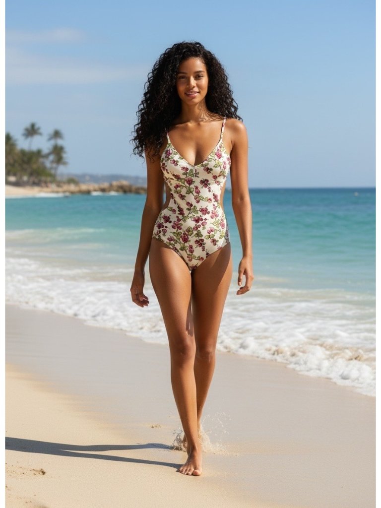Etro Cutout Floral Print One Piece Swimwear S White New
